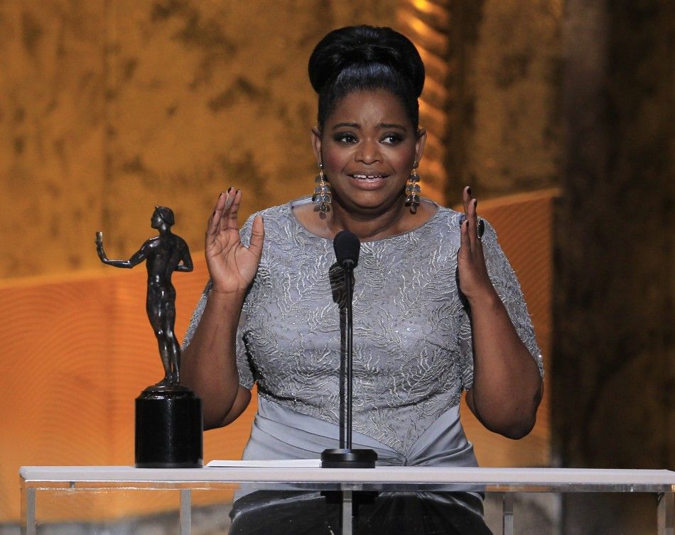 Actress Octavia Spencer accepts the award for outstanding performance by a female actor in a supporting role for quotThe Helpquot, at the 18th annual Screen Actors Guild Awards in Los Angeles, California January 29, 2012.