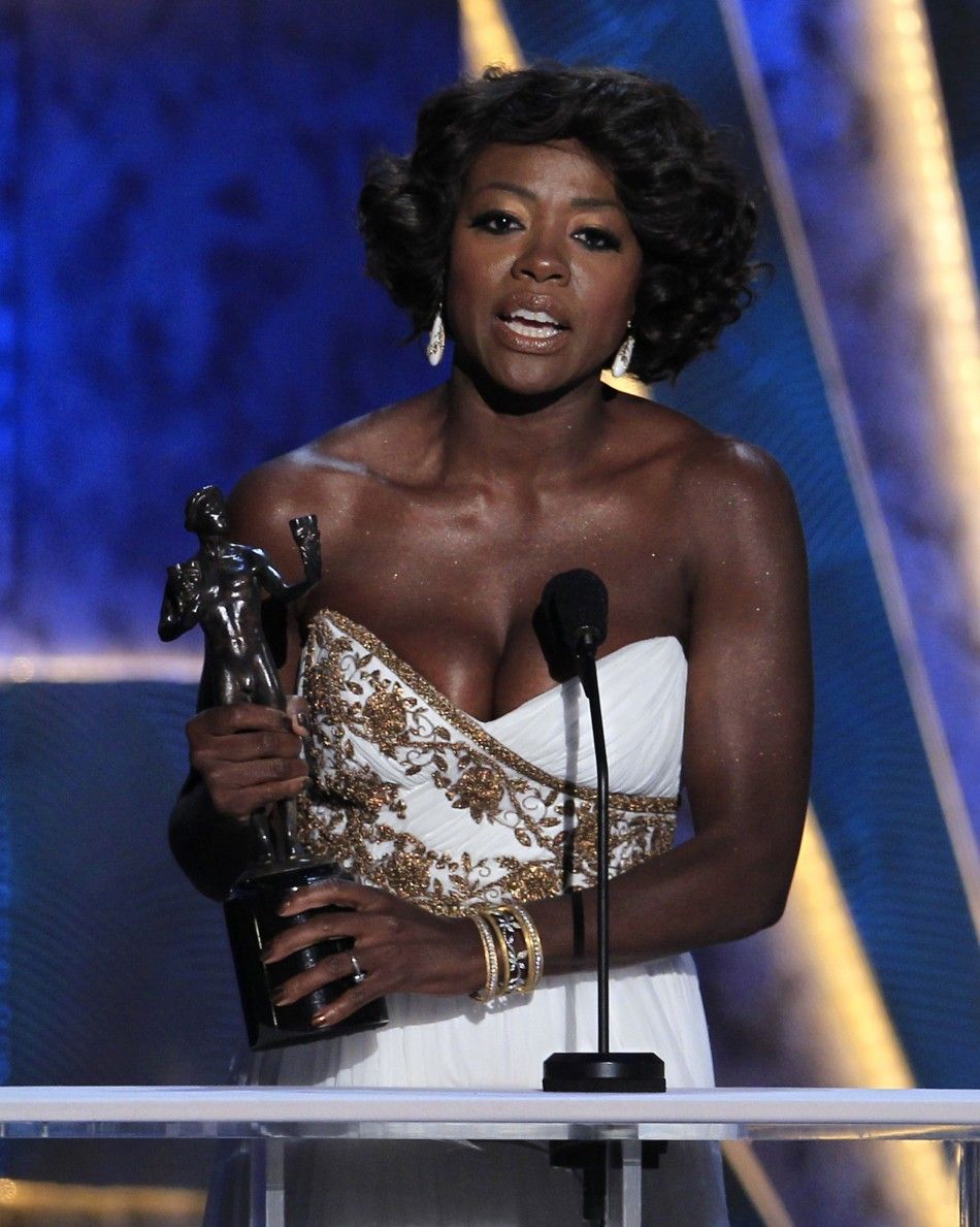Viola Davis accepts the award for outstanding performance by a female actor in a leading role for quotThe Help,quot at the 18th annual Screen Actors Guild Awards in Los Angeles, California, January 29, 2012.