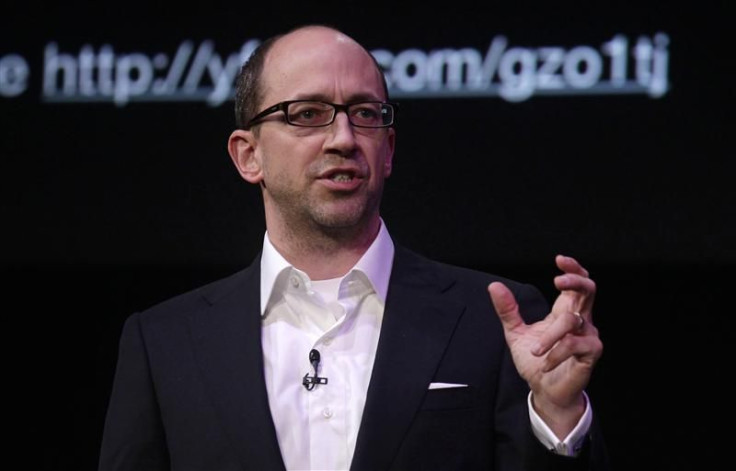 Twitter's Founder and CEO Dick Costolo gestures during a conference at the GSMA Mobile World Congress in Barcelona