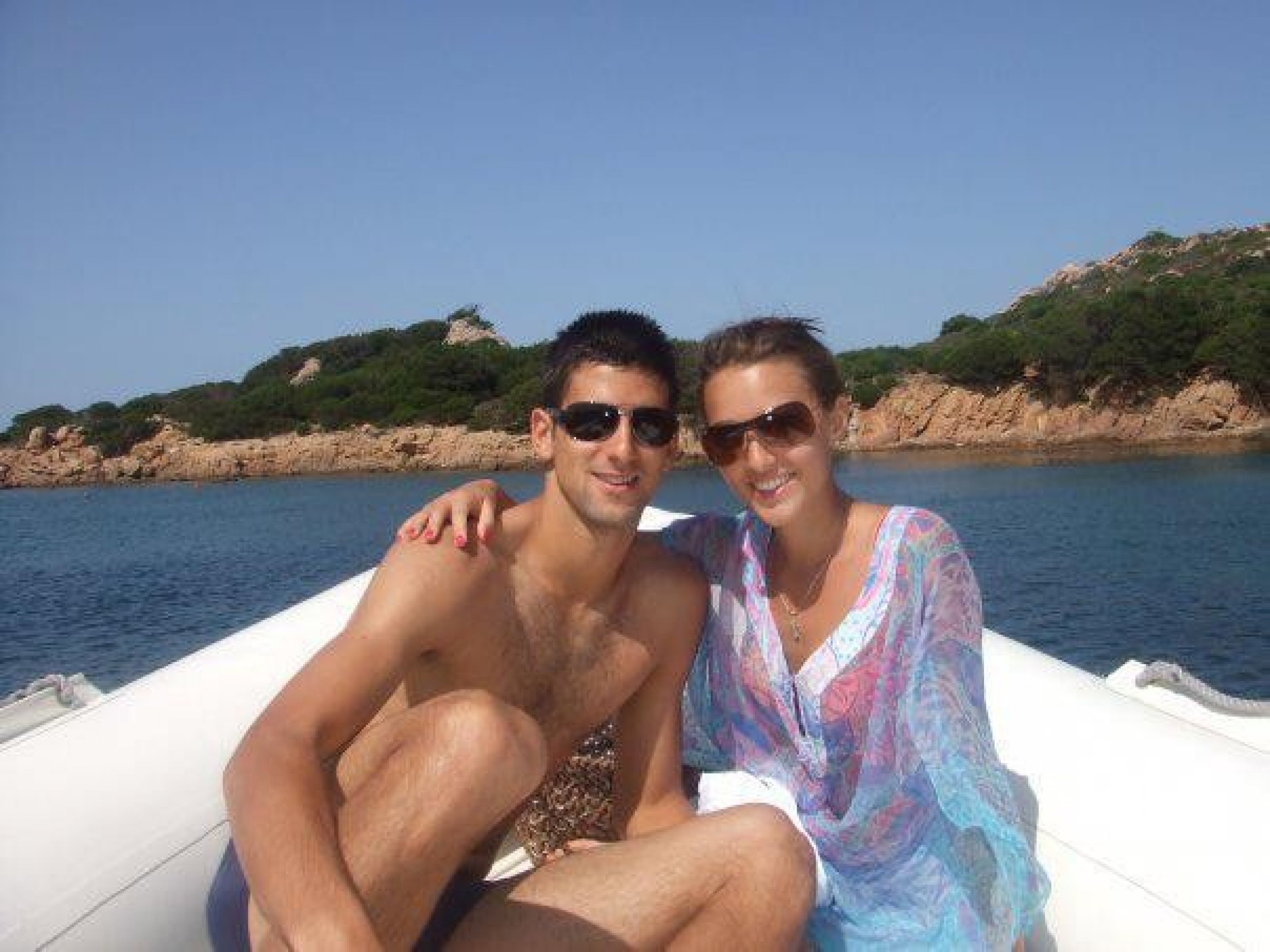 Tennis star Novak Djokovic with girlfriend Jelena Ristic