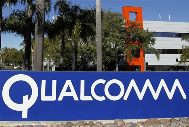 A Qualcomm sign is seen at one of Qualcomm's buildings located on its San Diego Campus