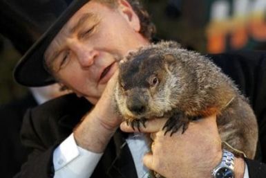 Groundhog handlerJohn Griffith with Punxsutawney Phil 