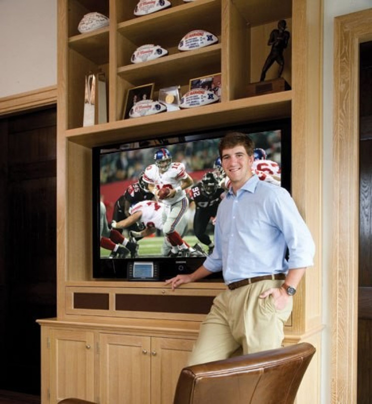 Eli Manning and his TV