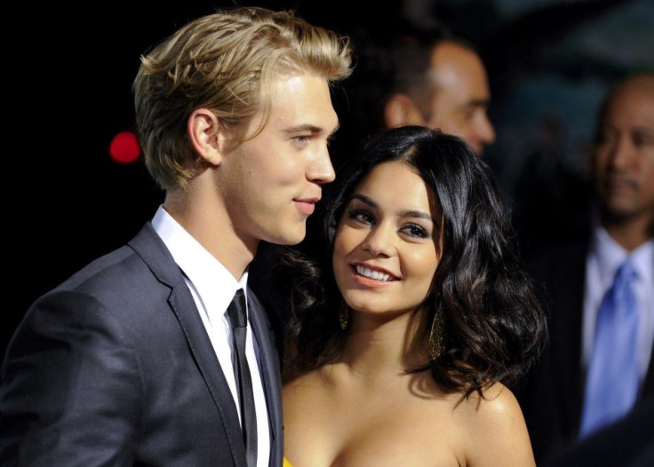 Actors Austin Butler and Vanessa Hudgens (R) arrive at the Hollywood premiere of &quot;Journey 2: The Mysterious Land&quot; in Los Angeles, California