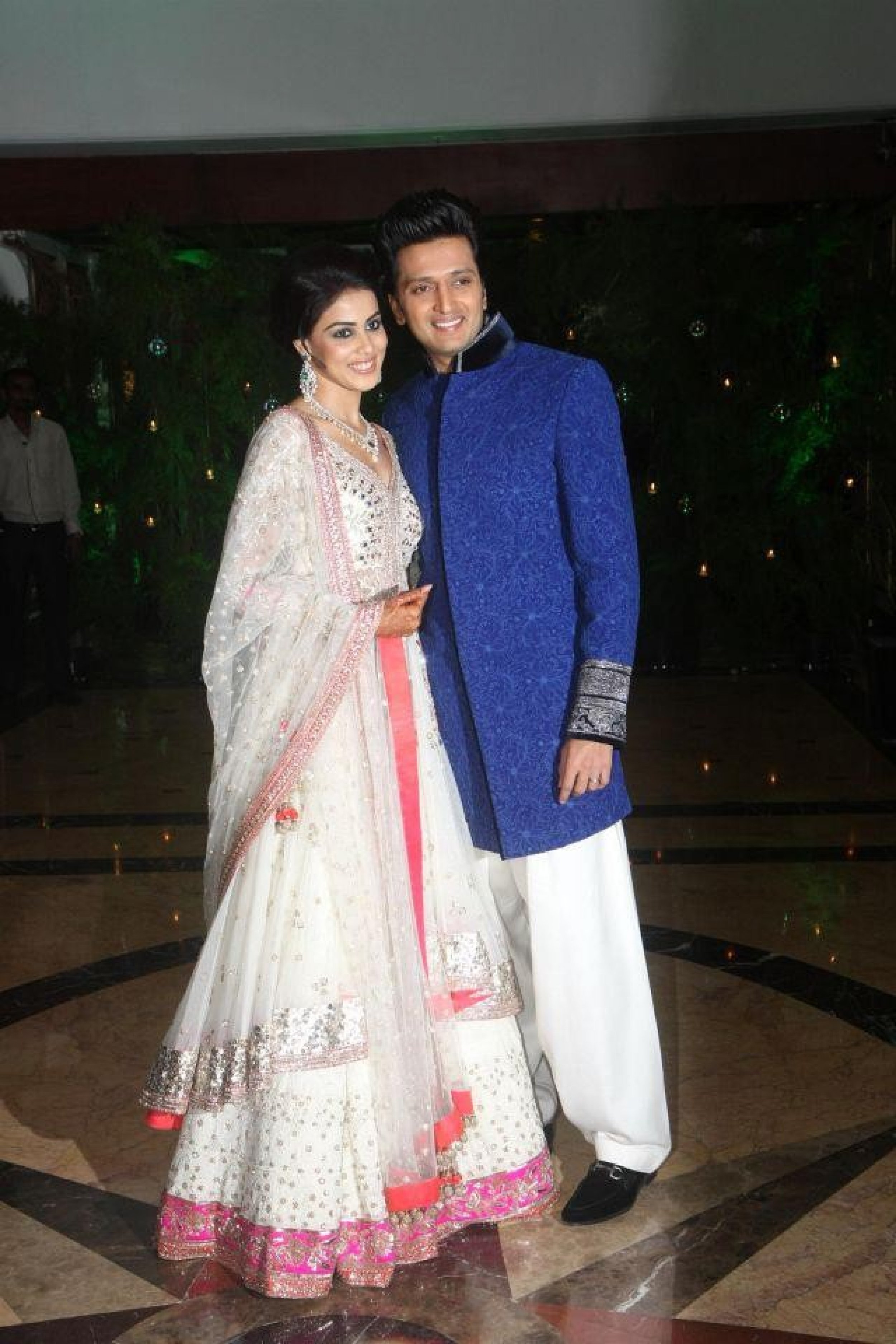 Bollywood actor Retiesh Deshmukh and Genelia DSouza during their pre-wedding ceremony