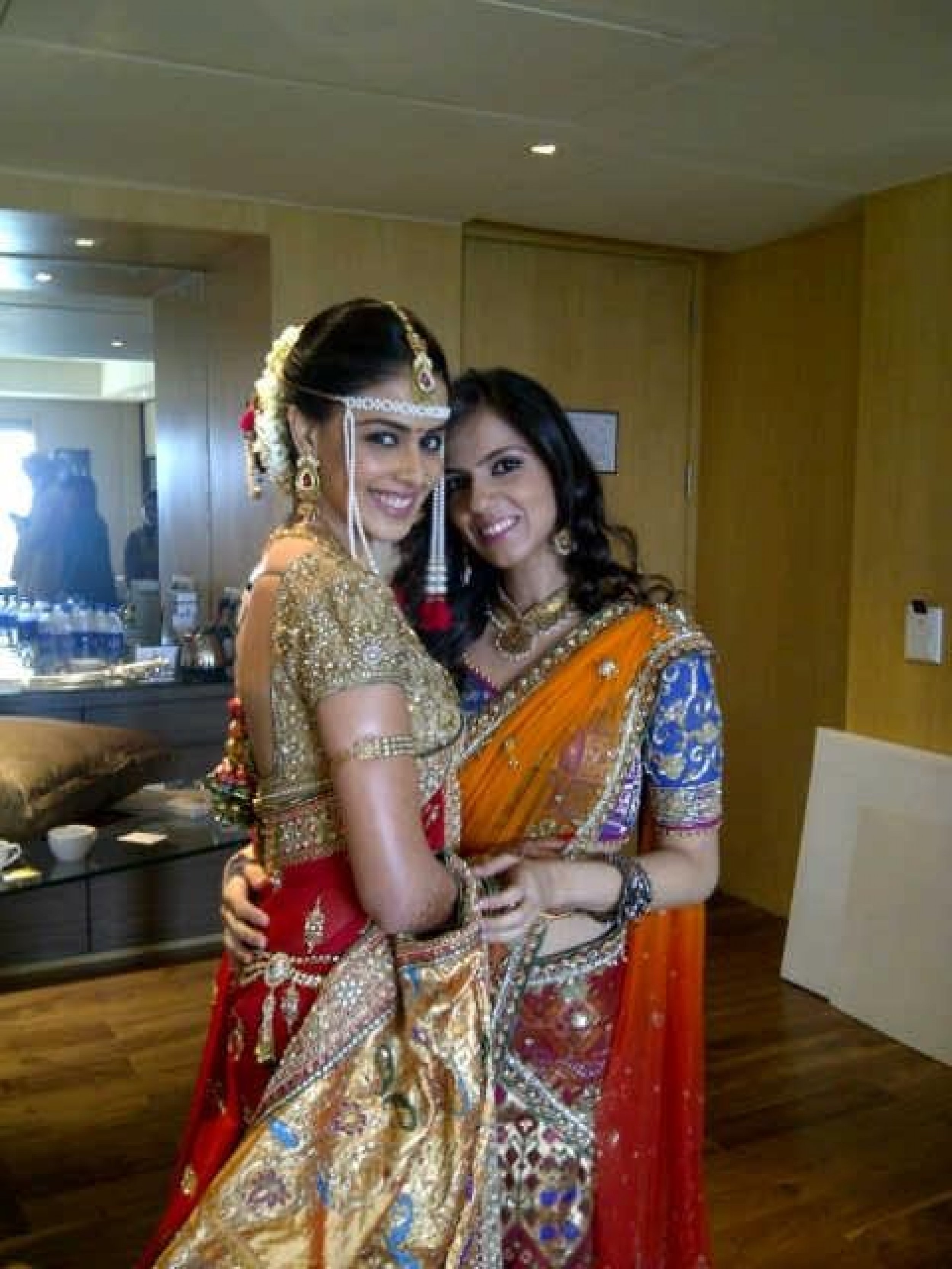 Bollywood actress Genelia D039souza dressed as Maharashtrian  bride for her wedding, India.