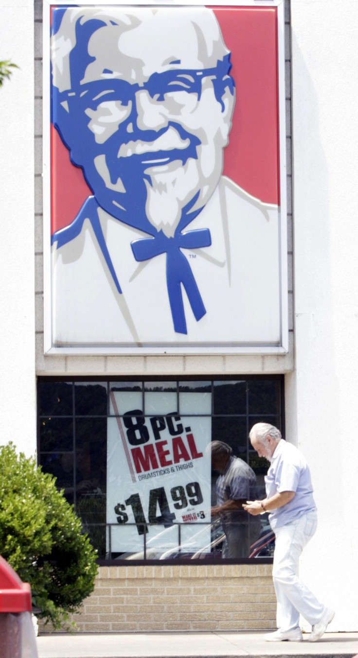 A customer arrives at a Kentucky Fried Chicken restaurant in Shamokin Dam, Pennsylvania, July 13, 2011.