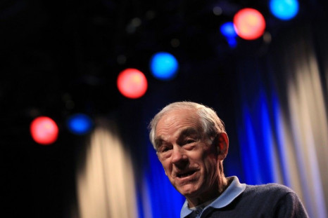 Ron Paul speaks at a campaign event in Reno