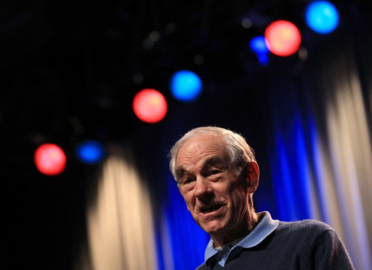 Ron Paul speaks at a campaign event in Reno