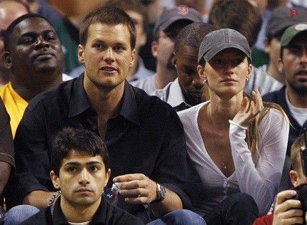 Tom and Gisele at an NBA Game