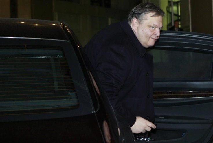 Greece's Finance Minister Evangelos Venizelos 