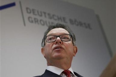 Deutsche Boerse CEO Francioni delivers a speech news conference in Frankfurt