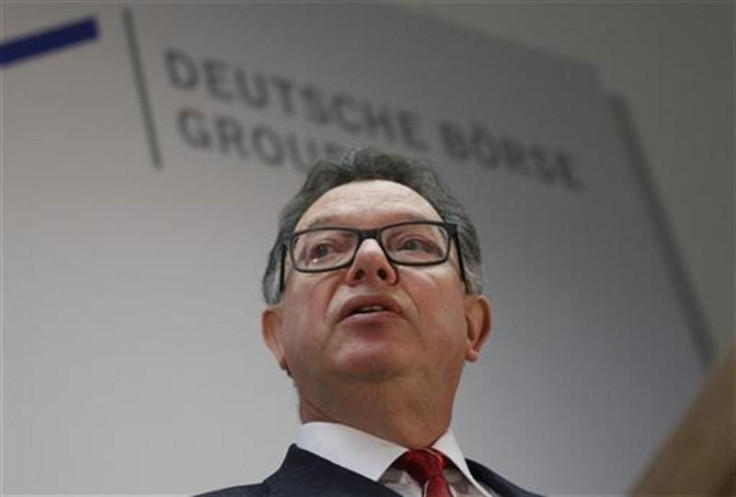Deutsche Boerse CEO Francioni delivers a speech news conference in Frankfurt