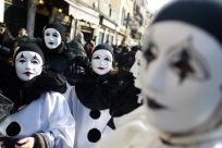 Venice Carnival 2012: Masked Revellers Party Medieval Style