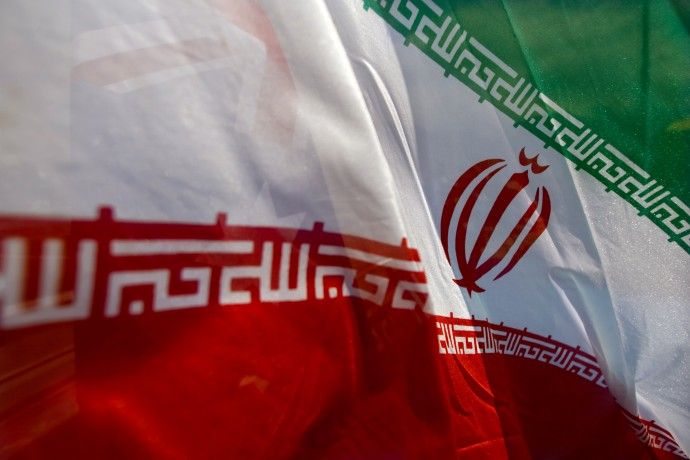Irans national flag flutters during 14th IOGPE in Tehran