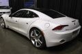 A Fisker Karma luxury plug-in hybrid car is seen at the sixth annual Alternative Transportation Expo and Conference (AltCar) in Santa Monica, California