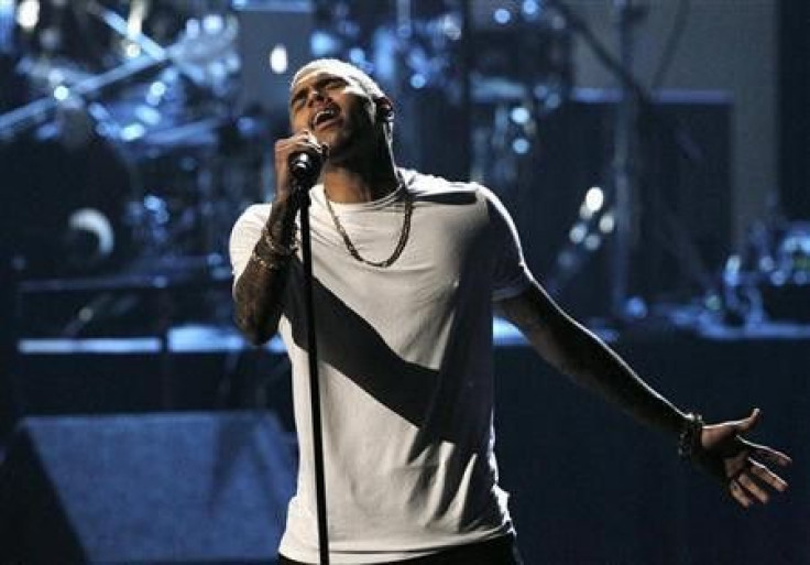 Singer Chris Brown performs a medley of songs at the 2011 American Music Awards in Los Angeles