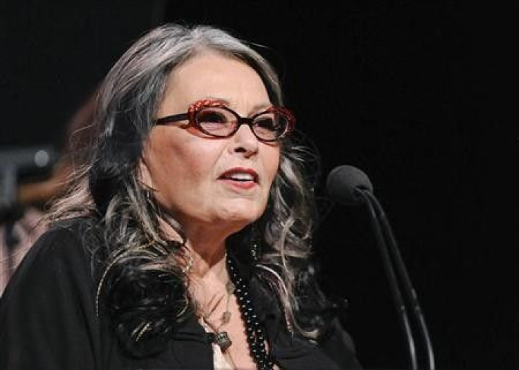 Actress and reality show personality Roseanne Barr from the television show ''Roseanne's Nuts'' addresses the media during the Lifetime channel portion of the Press Tour for the Television Critics Association in Beverly Hills, Cal