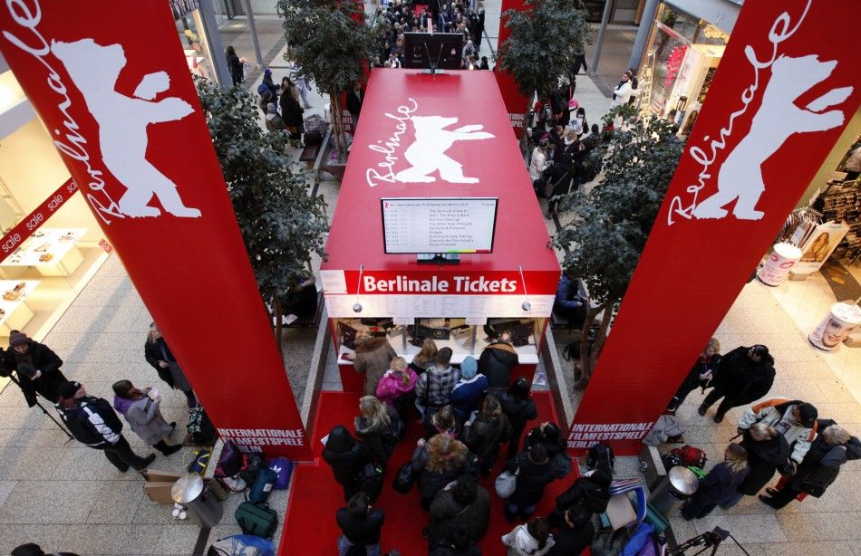 People line up to buy tickets for the upcoming 62nd Berlinale International Film Festival in Berlin February 6, 2012. The February 9-19 Berlinale kicks off the European festival season.