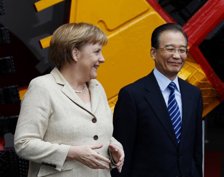Angela Merkel and Chinese Premier Wen Jiabao