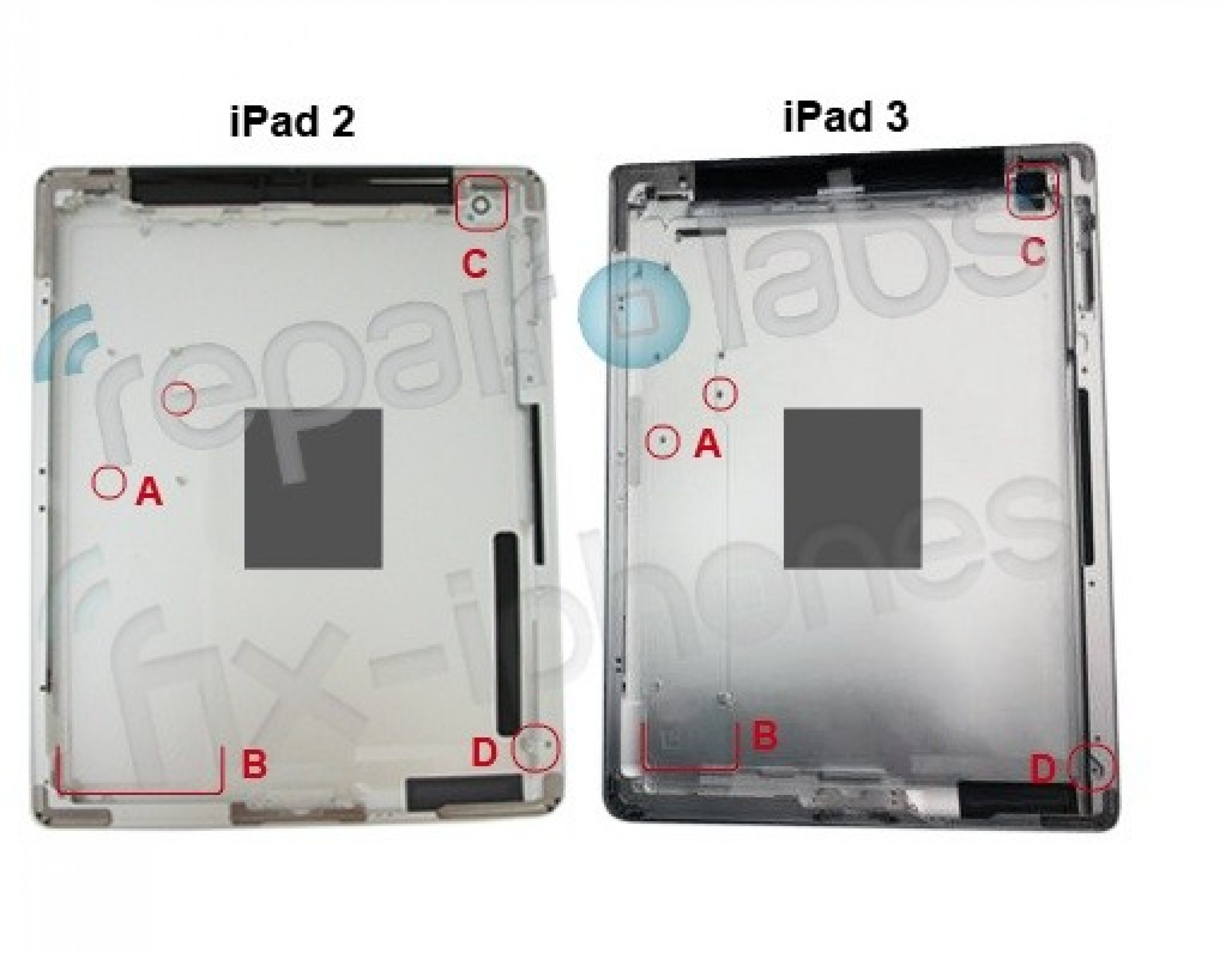 iPad 3 Release Back Panel Revealed Rumor Larger Battery
