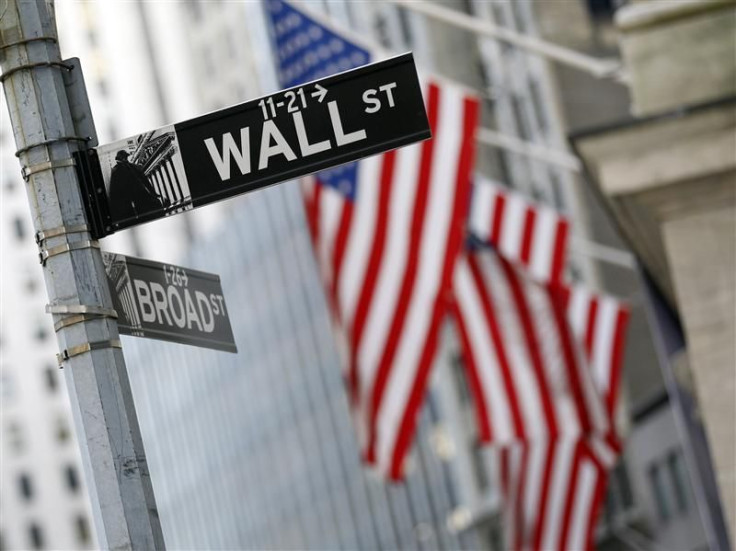A Wall St. sign is seen outside the New York Stock Exchange