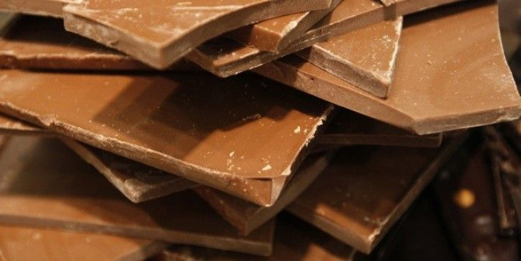 Pieces of chocolate are seen at the 14th Salon du Chocolat (Paris Chocolate Show) in Paris 
