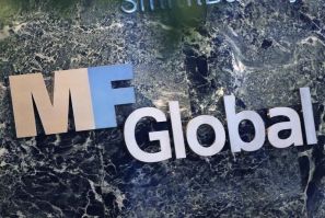 The sign marking the MF Global Holdings Ltd. offices at 52nd Street in midtown Manhattan is seen in New York
