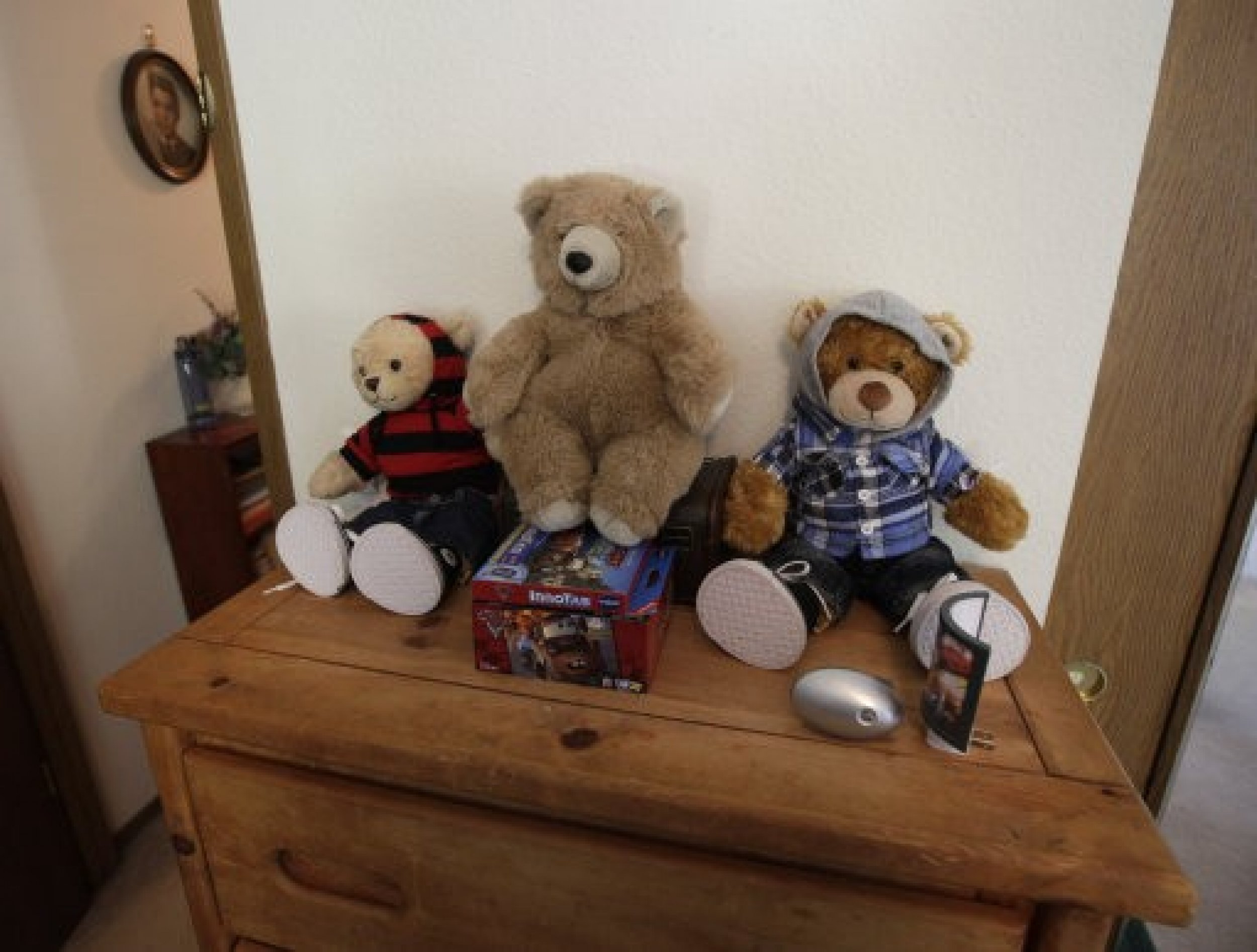 Toys and other keepsakes are shown in a room in the home of Chuck Cox that was used by his grandsons, Charlie and Braden.