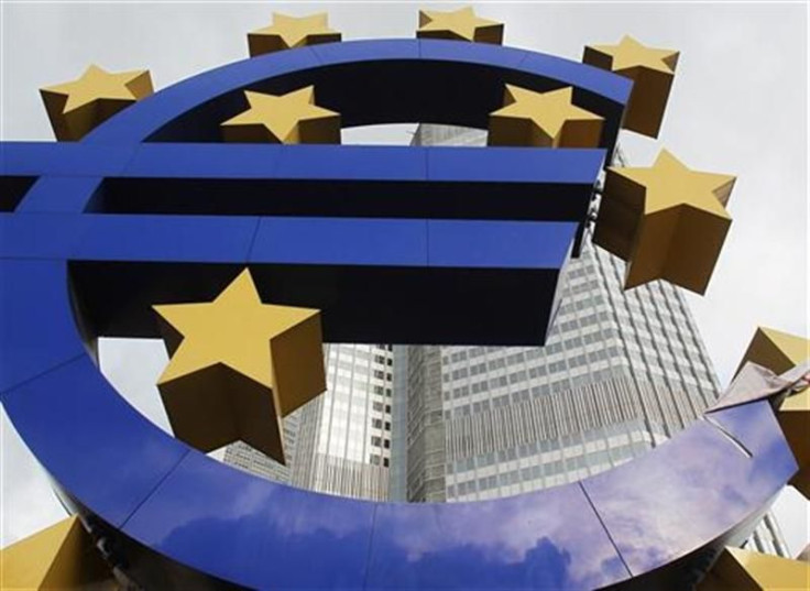 The Euro sculpture in front of the ECB headquarters