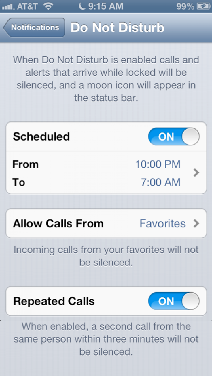 iOS 6 ‘Do Not Disturb’ Bug: Apple Says Issue Will Automatically Be Fixed On Jan. 7