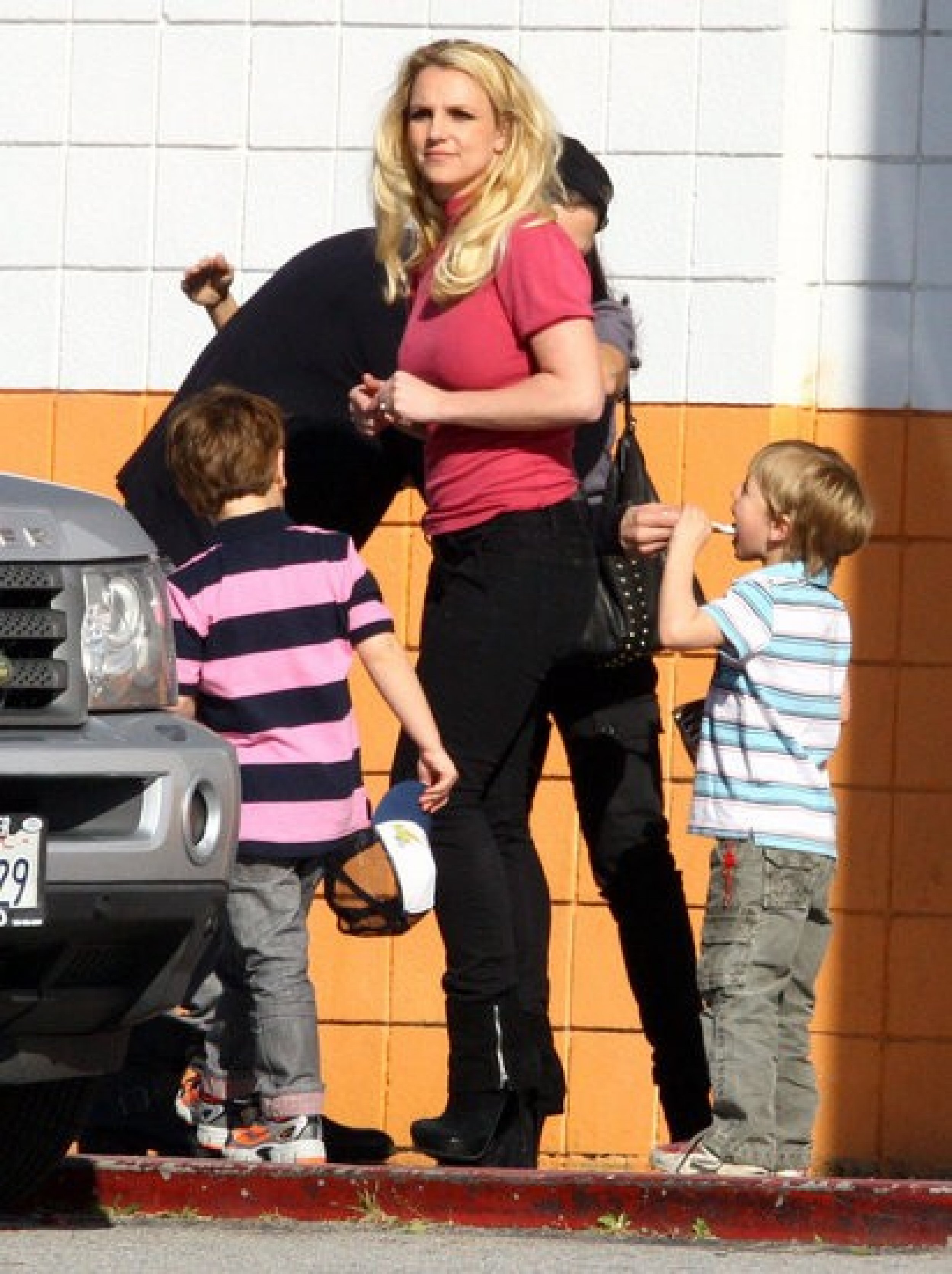 Britney with her boys.