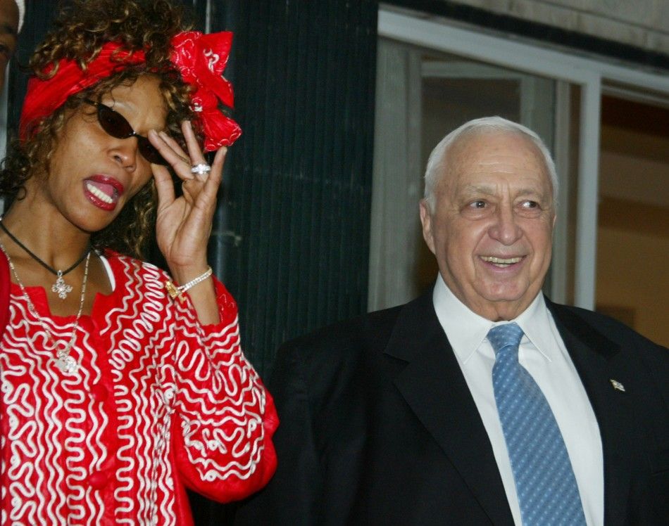 2003 -- Whitney Houston and Ariel Sharon