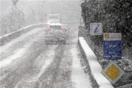 Heavy snow in Italy