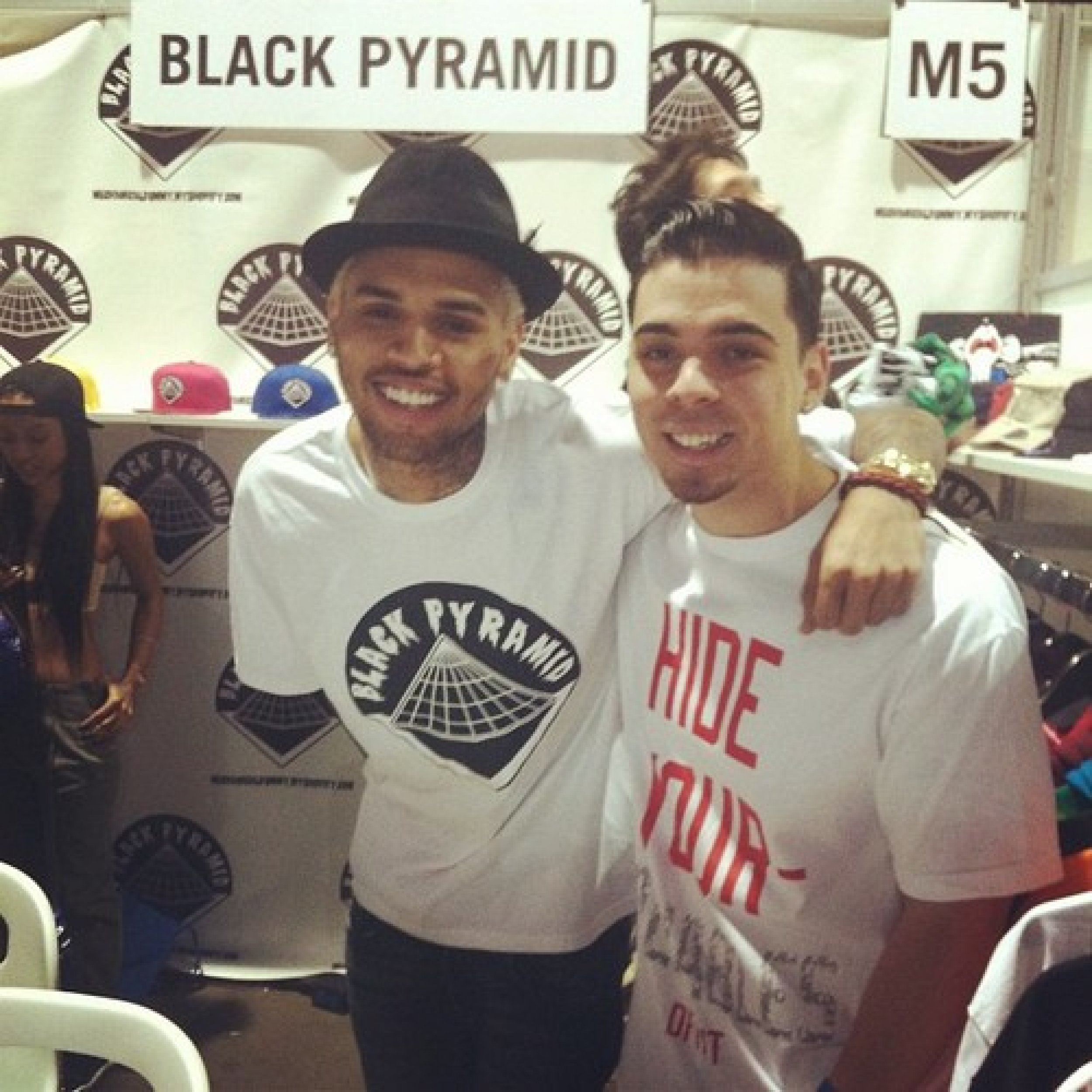Chris Brown at Black Pyramid Launch