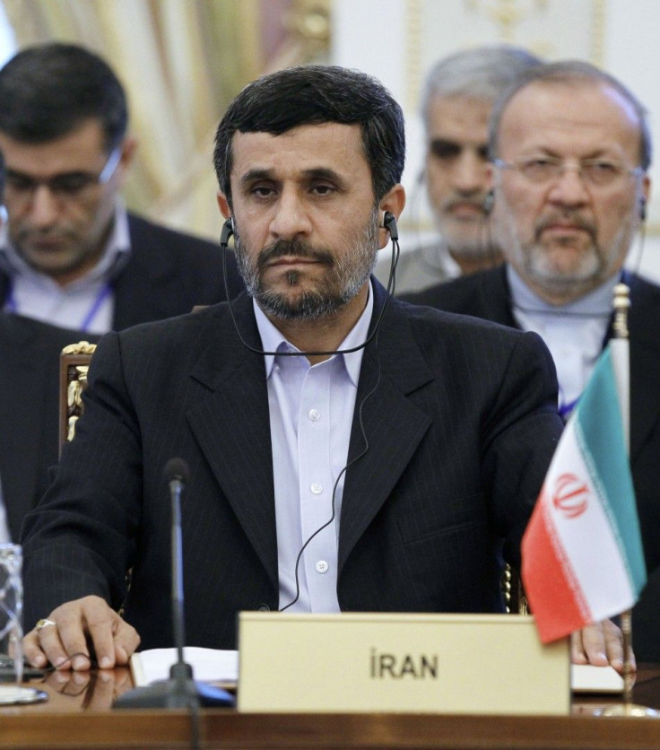 Iran&#039;s President Mahmoud Ahmadinejad attends the summit of Caspian Sea states in Baku